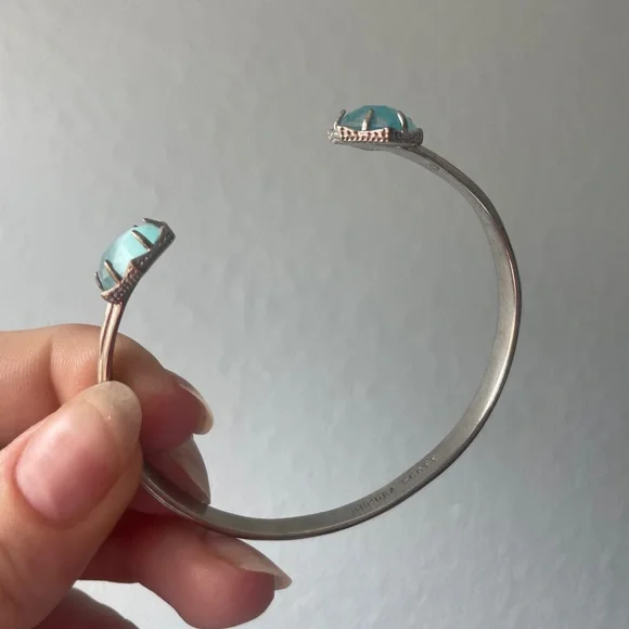 SOLD Kendra Scott Women’s Cuff Light Blue Silver - Picture 7 of 7
